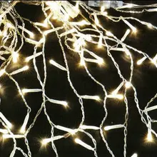 3,5 м 96LED сосулька Рождественский занавес свет Свадебная Рождественская вечеринка Снежная струна свет с женский/мужской хвост сращивания для серии 220 В