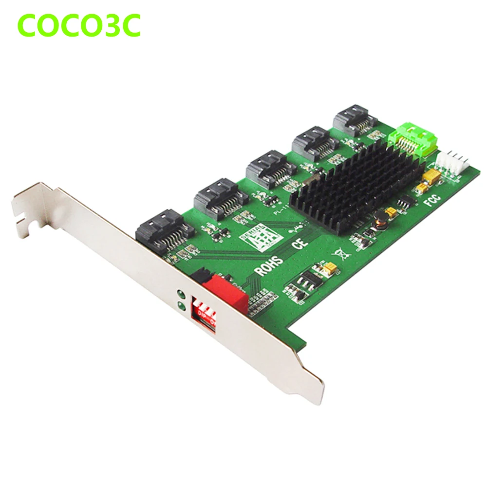  5x1 Port SATA 20 Multiplier adapter SATA 3 Gbps SSD PM riser card mit RAID 0 1 3 5 10 GROßE KLON La