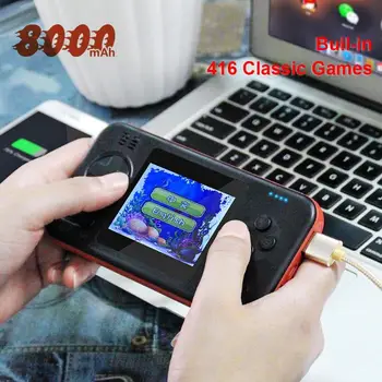

416 Games Gamepad 8000 mAh Retro Portable Console Best with 2 Multifunctional Handheld Portable USB Power Bank Port