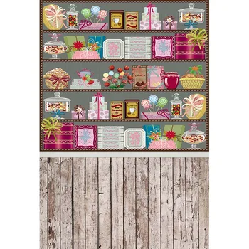 

MEHOFOTO Vinyl Photography Background Carton Candy Window Computer Printed Children Backdrops for Photo Studio CM-6706