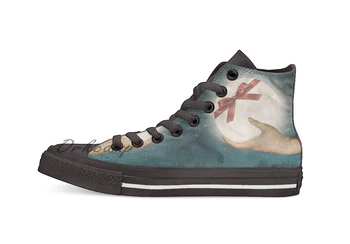

For You The Moon Design breathable Casual High Top lace-up Canvas shoes sneakers