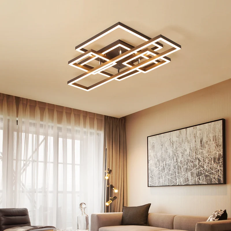 

Nordic modern minimalist LED chandelier square living room bedroom balcony restaurant personality creative led chandelier