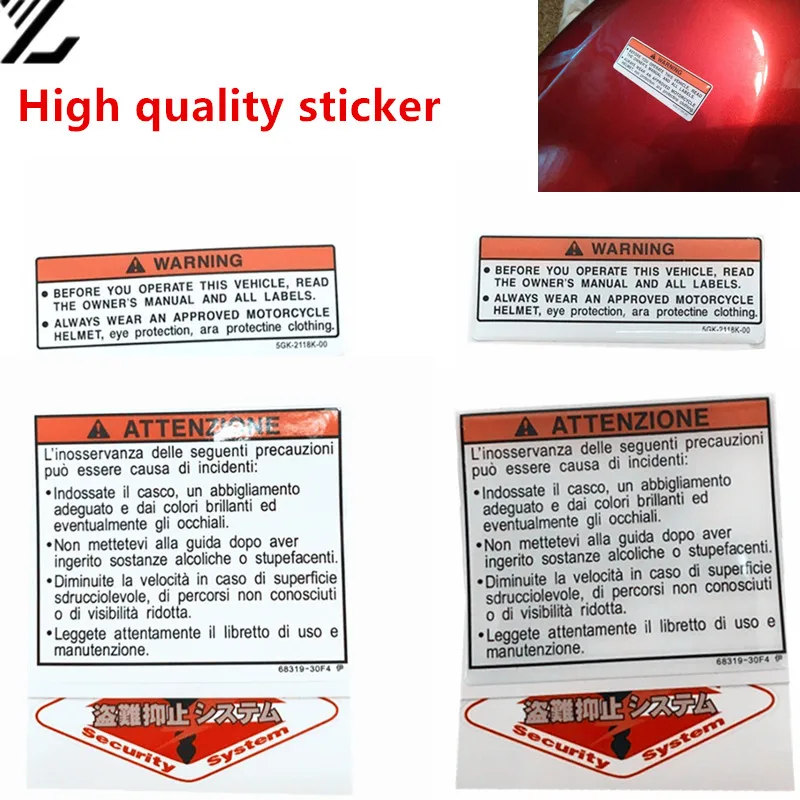 

Motorcycle warning sticker high quality sticker MOTOGP fuel tank model sticker for ducati bmw