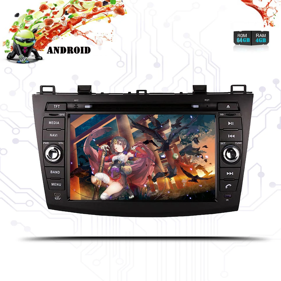Flash Deal 8 Inch Android 9.0 Car Radio For 2009 2010 2011 2012 MAZDA 3 GPS Navi Wifi 3/4G Multimedia Player Head Unit Auto Stereo Audio 4