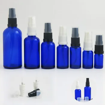 

10 x 5ml 10ml 15ml 20ml 30ml 50ml 100ml Cobalt Blue Glass Essential Oil Bottle With lotion pum for Cram Shampoo Containers