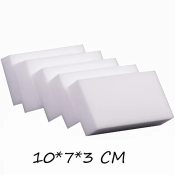 

50 pcs/lot 10*7*3CM White Magic Sponge Eraser Kitchen/Bathroom/Office Clean Melamine Sponge Multi-functional Cleaning Wholesale