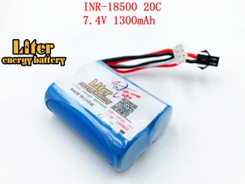 

7.4V 1300mAH Lipo Battery For Remote control helicopter Li-po battery 7.4 V 18500 20C discharge toy batteryCylindrical