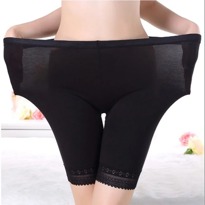 

New Safety Short Pants Women Soft Cotton Seamless Short Pants Plus Size Summer Under Shorts Modal Lace Breathable Short Tights