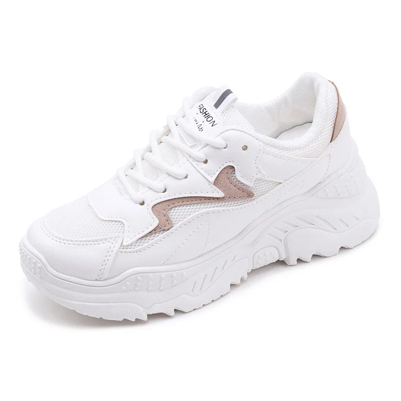 

2019 Women Shoes Autumn White Shoes Sneakers Women Fashion Brand Retro Platform Shoes Ladies Footwear Breathable Mesh Sneakers