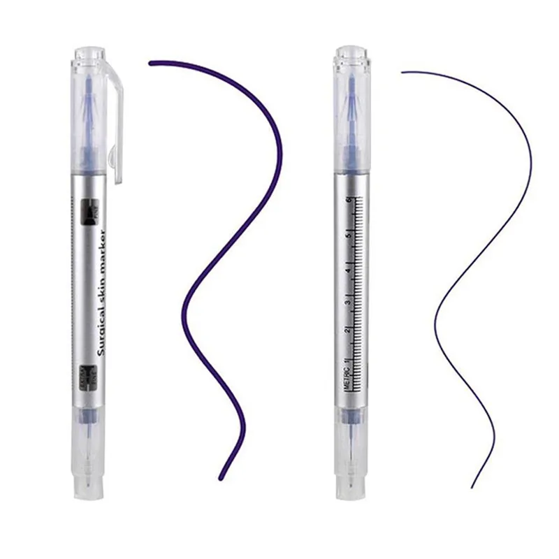 2 Pcs/Set Eye Brow Marker Waterproof Tattoo Eyebrow Skin Marker Pen With Measure Measuring Ruler Lip Liner Body Art Makeup Tools 2 Pcs/Set Eye Brow Marker Waterproof Tattoo Eyebrow Skin Marker Pen With Measure Measuring Ruler Lip Liner Body Art Makeup Tools