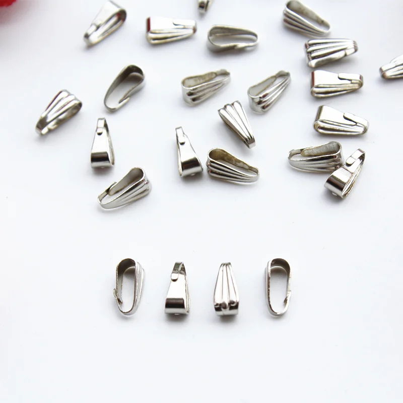 3x7mm Metal Clasps Pinch Clips Bails Charm Melon Seeds Buckle Pendant
