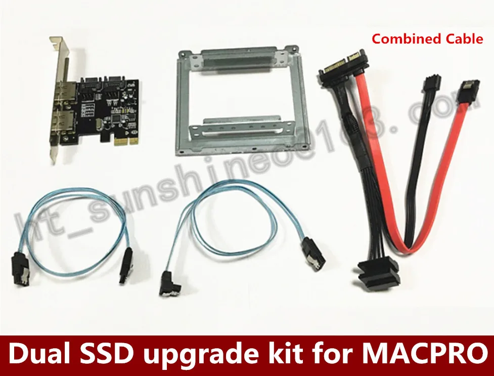 

Dual Dual SSD upgrade kit for MACPRO PCI-E to SATA3.0 expansion card with combined cable