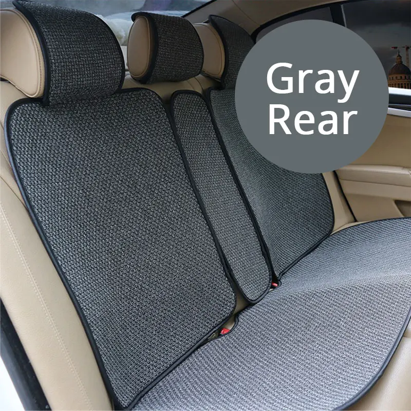 Linen Car Seat Cover Breathable Protector Pad for Universal Auto