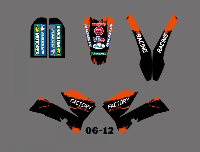 Набор стикеров H2CNC для KTM 85 SX SX85 2006 2007 2008 2009 2010 2011 2012|sticker kit|team graphicsdecal kit |