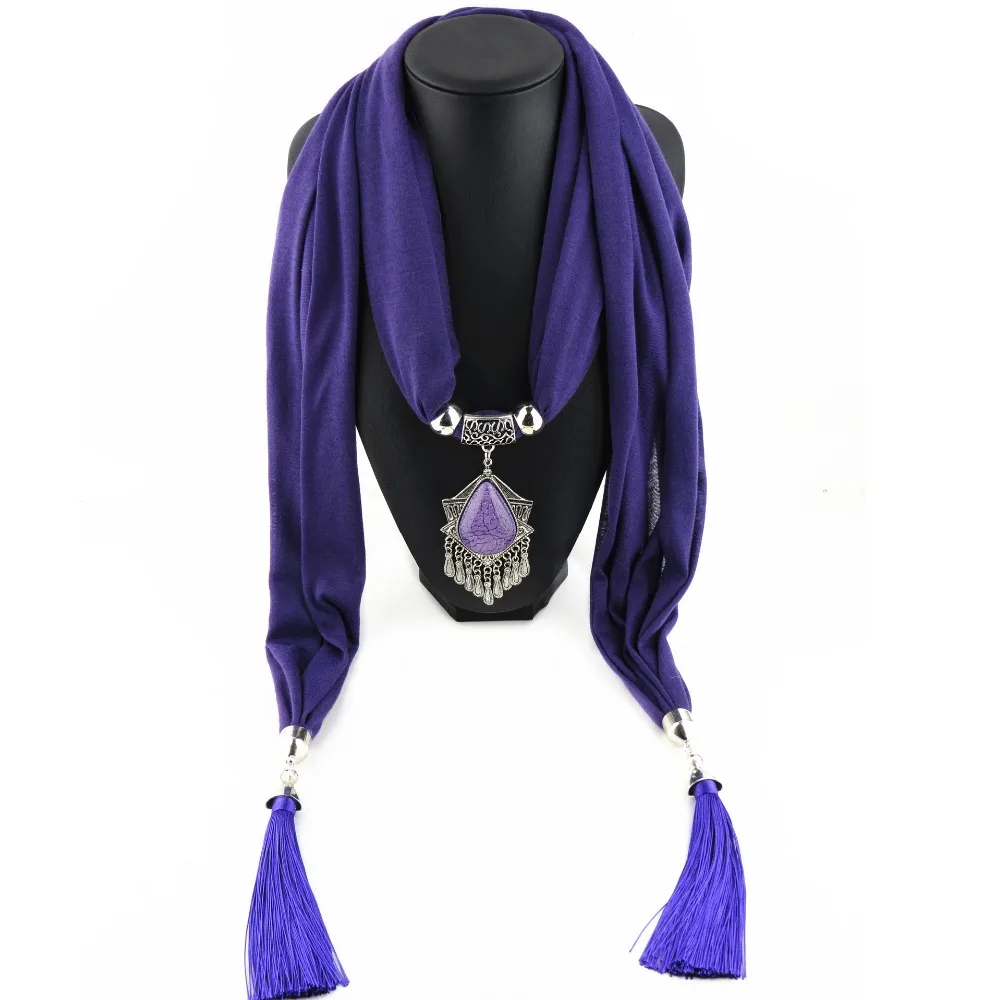[RUNMEIFA] Новые шармы зимний шарф ожерелья кисточкой Национальный кулон шарф ожерелья для женщин шарф ожерелья ювелирные изделия оптом
