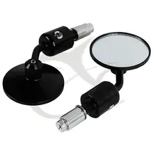 Motorcycle Universal CNC Aluminum Rear View 3″ Handle Bar End 7/8″ Mirrors for Kawasaki Yamaha Honda Suzuki Motorcycle Chopper