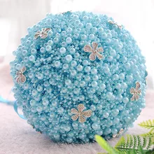 Новинка, потрясающая жемчужная брошь с бриллиантами, Свадебный букет невесты, лента подружки невесты, Buque De Noiva, белый красный кремовый креативный