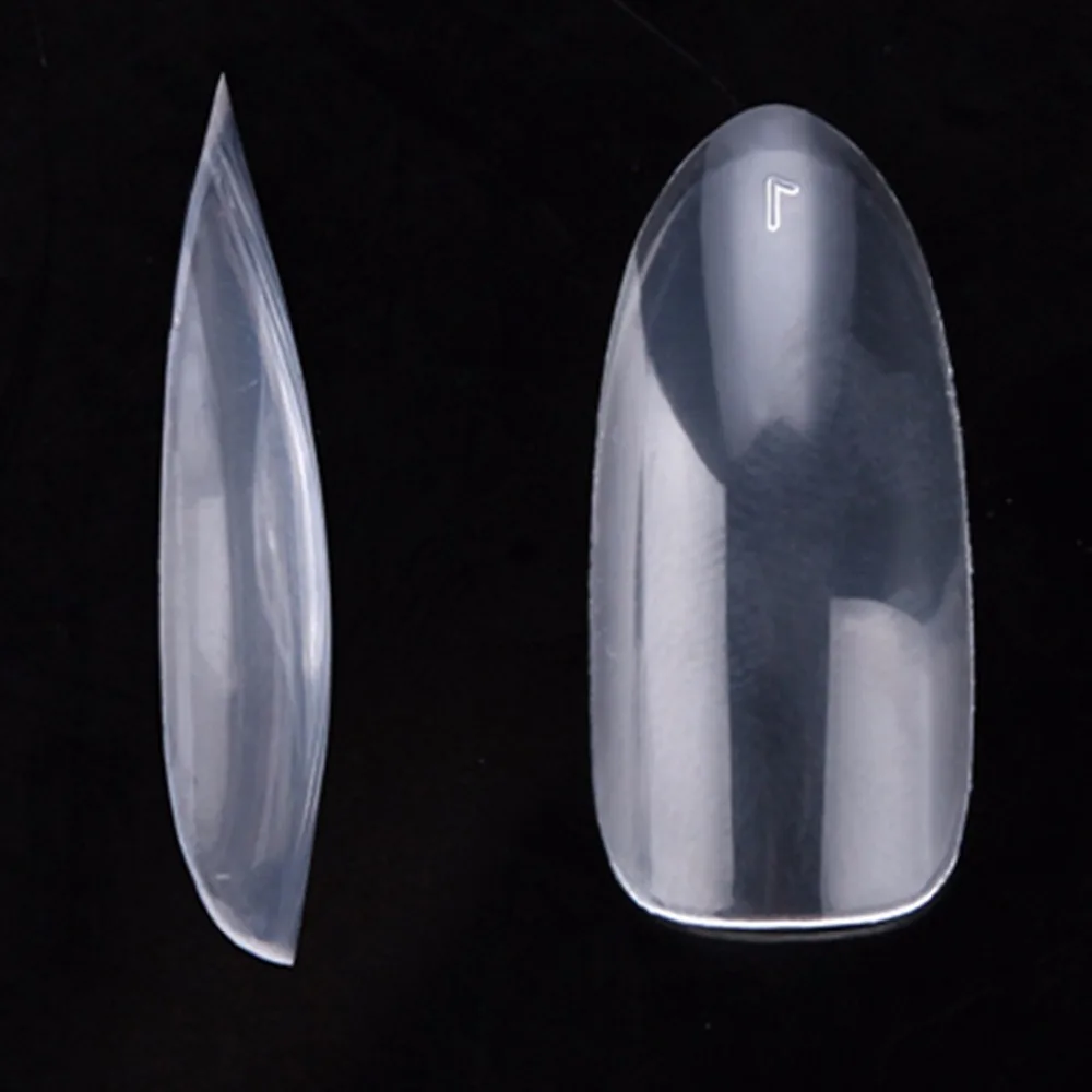 

100packs/lot 500 Oval Nails Tips Round Fullwell Clear Color Tips False Nail Art Tips Retail SKU:A0015XX