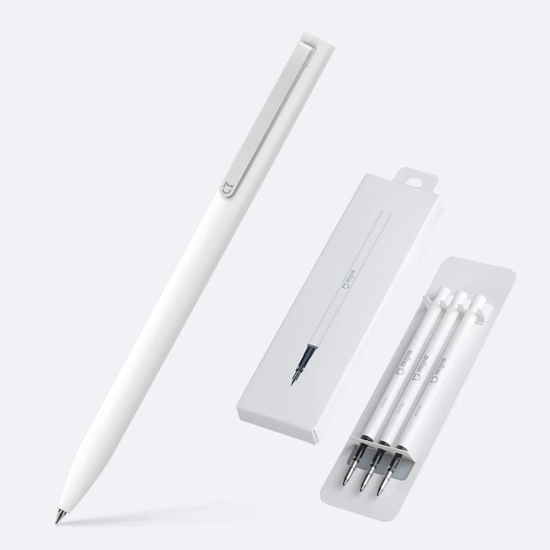 Премиум Оригинал Xiaomi Mijia P E N с 0 5 мм швейцарским пополнением 143 роликовый шарик Mi