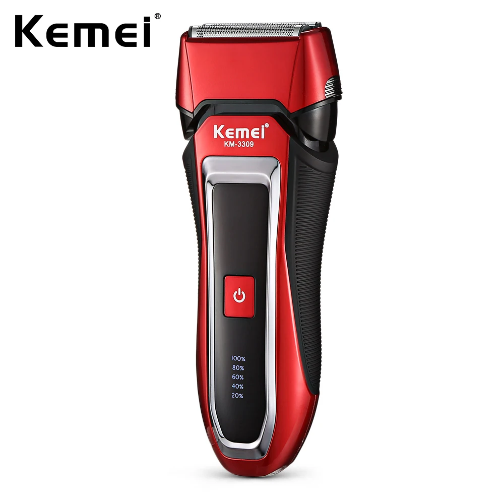 Kemei 3309 водонепроницаемые электробритвы 3 лезвия мощная Бритва для мужчин