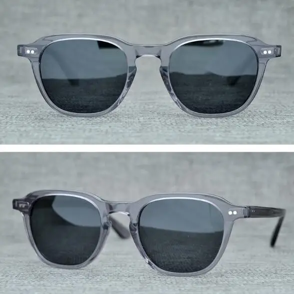 

LKK Acetate Sunglasses Hand Made Men Traveling Retro Unisex Acetate Rivet Sun Glasses Driving Eyewear Oculos