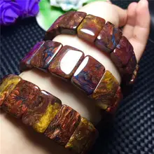 20-17 мм натуральный воюющий Штаты Zhanguo красный агат драгоценный камень человек браслет AAA