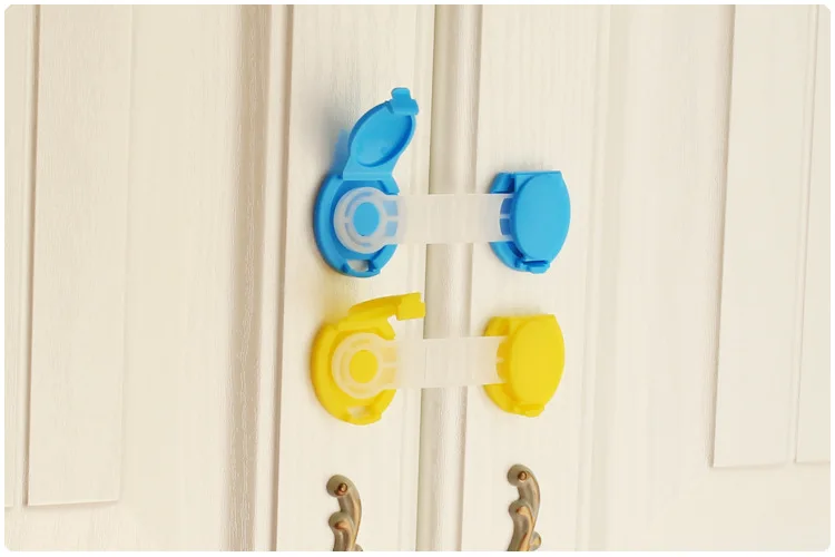  Kids Safety Locks Cabinet Door Children Kids Drawer Refrigerator Locks Children Safety Protection Plastic Security Locks Straps