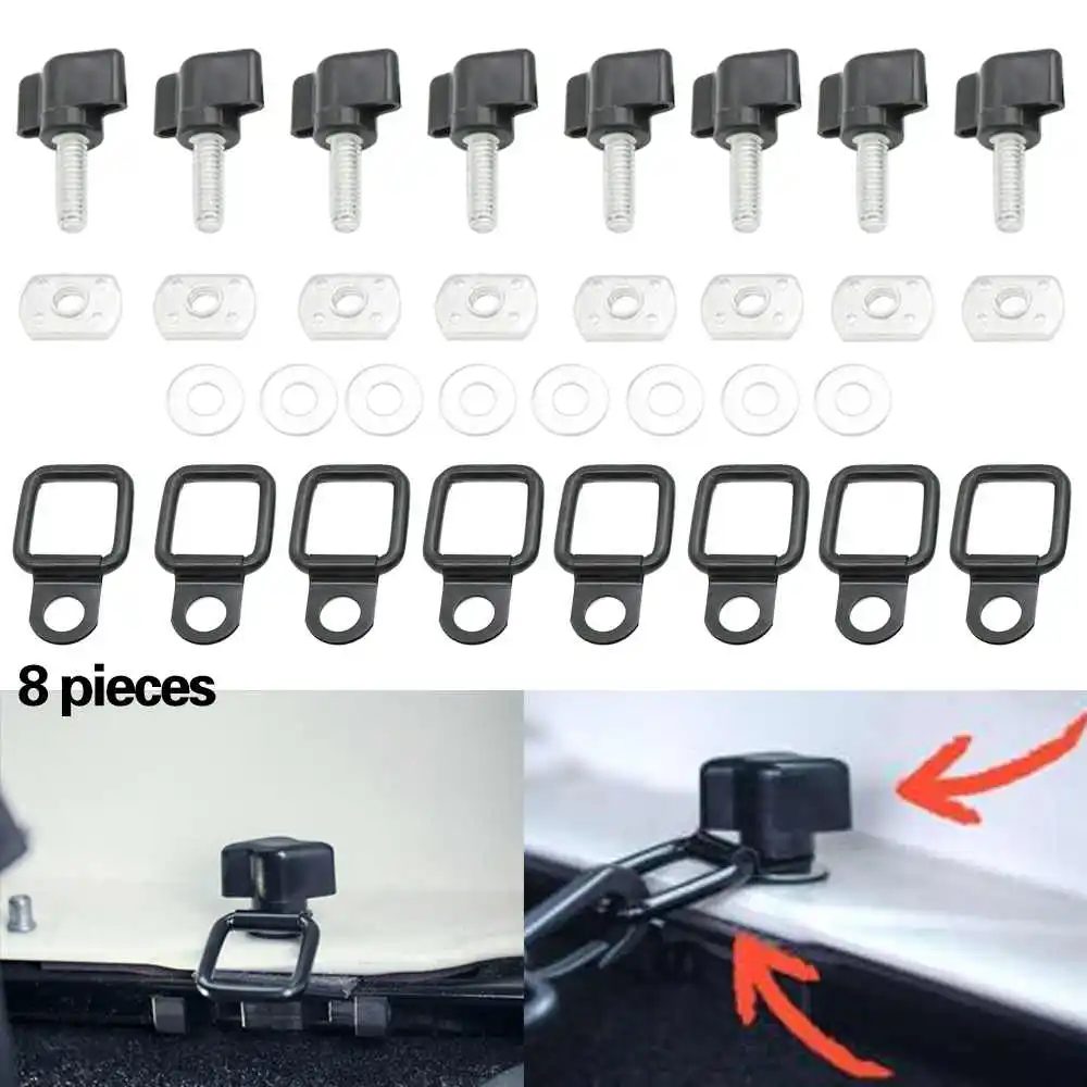 

Hard Top Thumb Screw Quick Removal with Nuts Kit Fitting for Jeep Wrangler YJ TJ JK JKU Sports Sahara Freedom Rubicon Unlimited