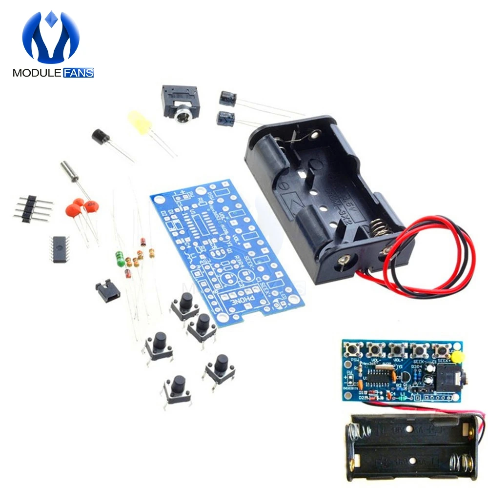 Беспроводной Стерео FM радио приемник модуль PCB FM DIY электронные комплекты 76 МГц-108 МГц DC 1,8 в-3,6 В