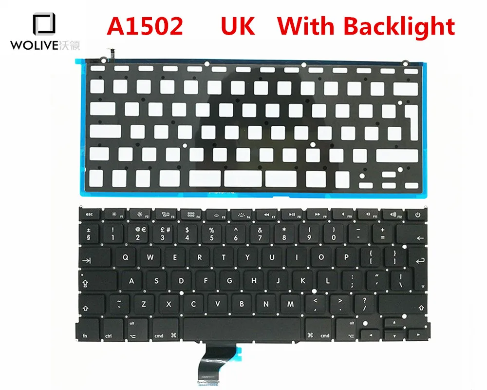 Genuine New A1502 UK Keyboard For font b Macbook b font Pro Retina 13 2012 2015