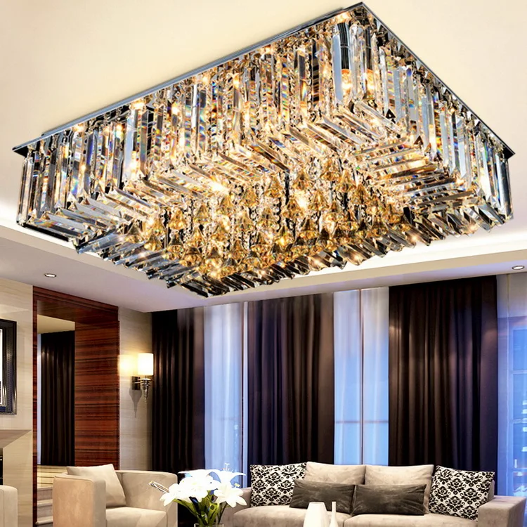 Modern Led Ceiling Lighting Fixtures Crystl Lustre Lampara Techo