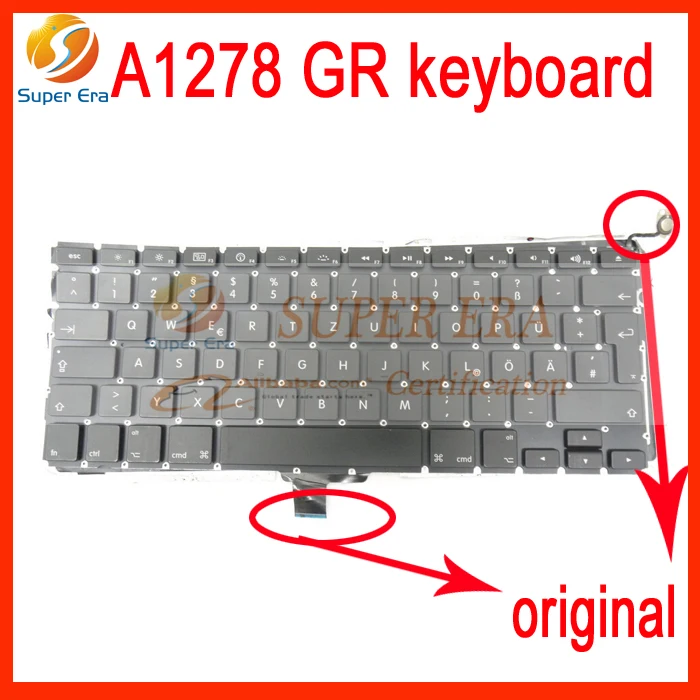 NEW perfect for font b macbook b font pro 13inch A1278 GR Germany German keyboard without