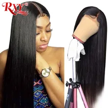RXY 360 парик на кружевном фронте, предварительно выщипанный с детскими волосами, прямой парик на кружеве, человеческие волосы, парики для черных женщин, remy волосы на кружеве, парик на фронте