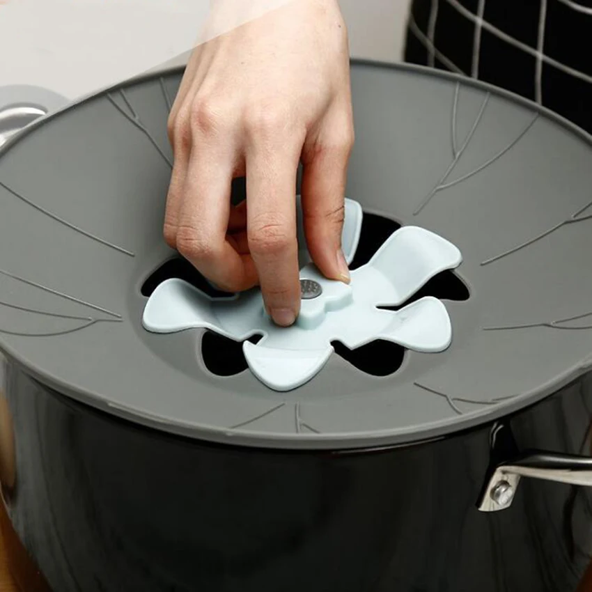 1 шт. готовка 3D цветок силиконовая Крышка Пробка для разлива анти-перелив всплеск силиконовый чехол для кастрюли Экологичные кухонные инструменты