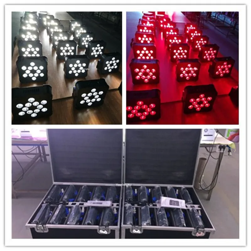 10pc/lot with case stage lighting equipment 12pcs 10w 4in1 powercon