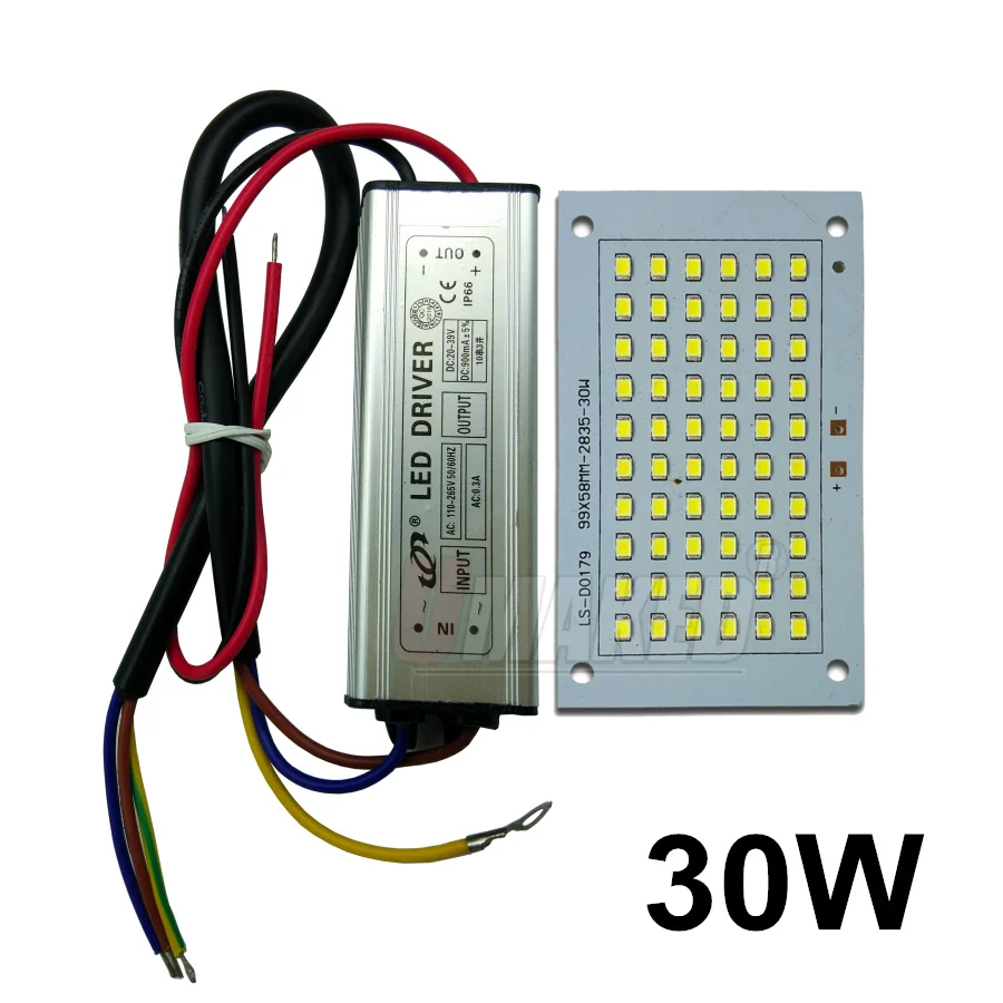 1set Full Power LED Flooding PCB 20W 30W 50W 100W 150W SMD2835 led PCB board+ Waterproof driver for floodlight