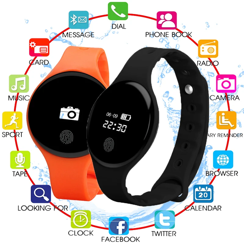 

2019New color screen glass heart rate blood oxygen IP68 waterproof sports watch Bluetooth gift smart bracelet For Men Women Kids