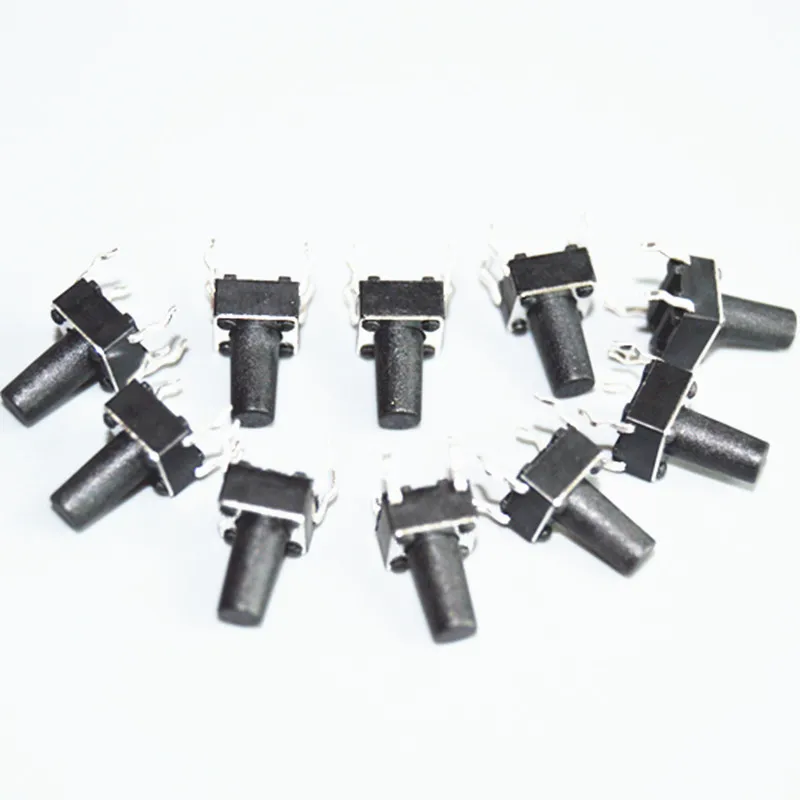 

50PCS/LOT 6*6*10mm Micro Light touch switch ON/OFF Touch button Touch micro switch keys button 4pin Free shipping