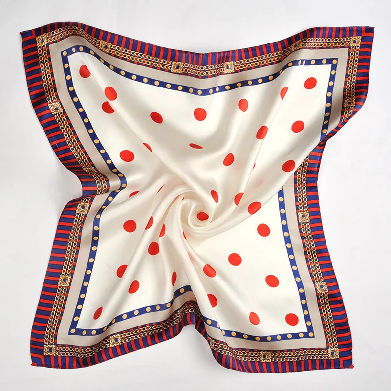 European Satin Silk Small Square Scarf Scarf Silk Printing Small Female