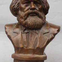 1" Немецкий y немецкий лидер пролетариата Медь Бронза Маркс Карл голова, бюст, статуя