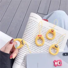 Милое кольцо на палец со смайликом, ремешок на руку, брелок, Веревка для мобильного телефона, камеры, USB флеш-накопители, аксессуары для ключей