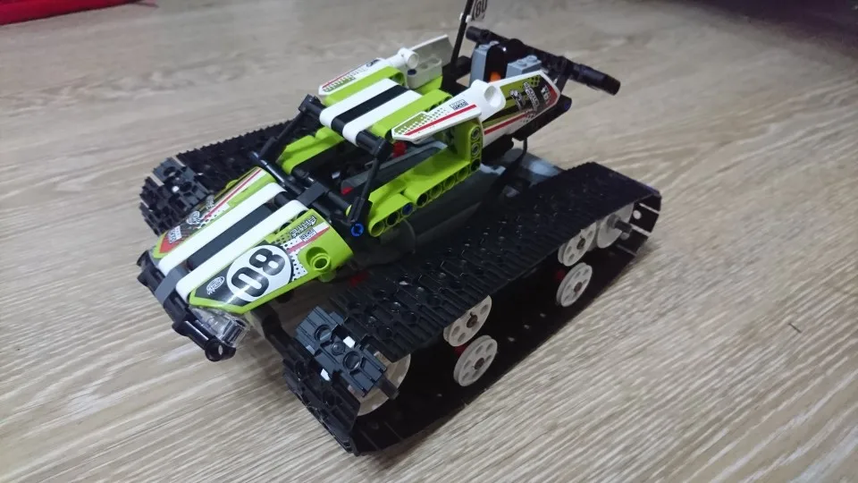 Дешево Серия Technic, Радиоуправляемый гоночный автомобиль с дистанционным управлением, набор строительных блоков, кубики, развивающие игрушки 42065