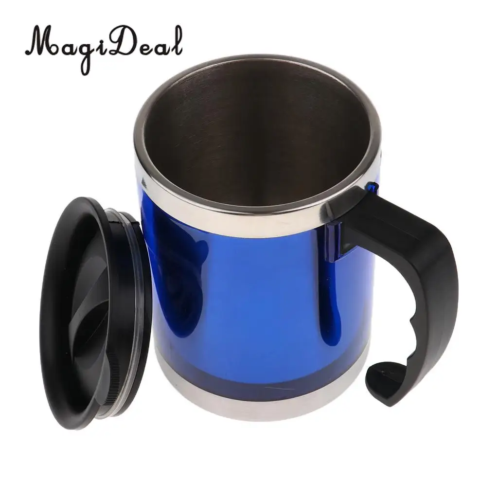 MagiDeal 2 Pieces Stainless Steel Coffee Tea Mug Cup Insulated Camping Travel 450ml