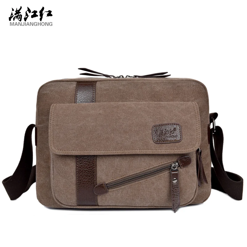 2016 New Men's Fashion Business Travel Shoulder Bags Men Messenger Bags Canvas Briefcase Men Bag Free Delivery 1294