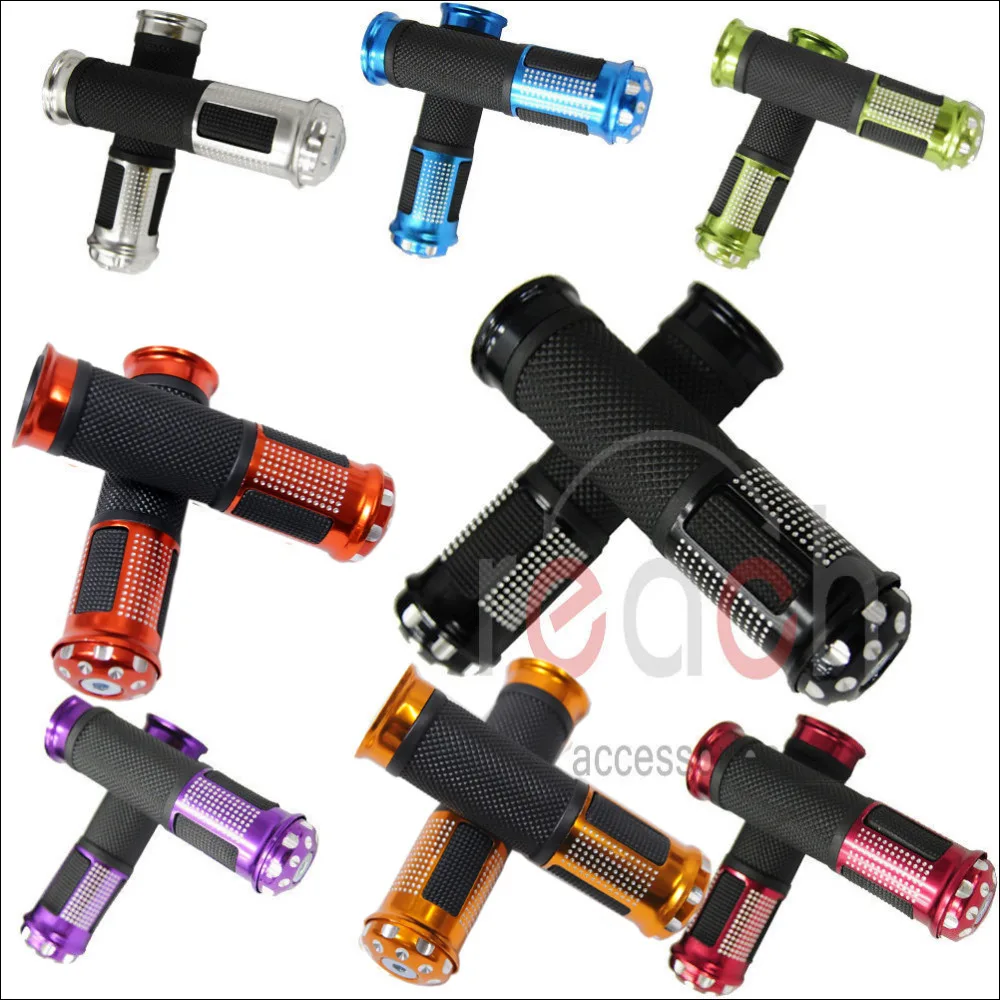 Universal 7/8" Motorcycle Bike Aluminum Rubber Handlebar Hand Grips Bar