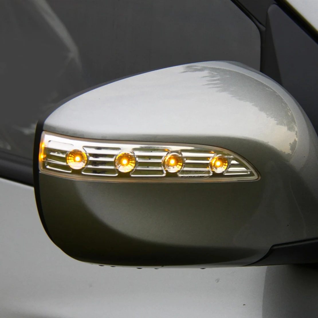beler Clear Side Mirror Amber LED Turn Signal Light