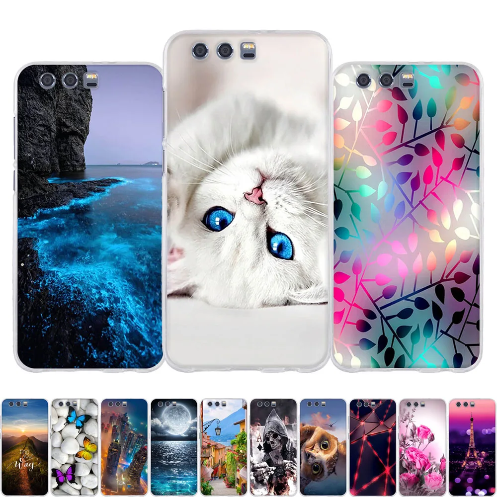 

For Huawei Honor 9 Case Soft Silicone TPU Back Cover For Huawei Honor 9 Phone Cases 3D Cute Cat Shell For Honor 9 Lite Case Bags
