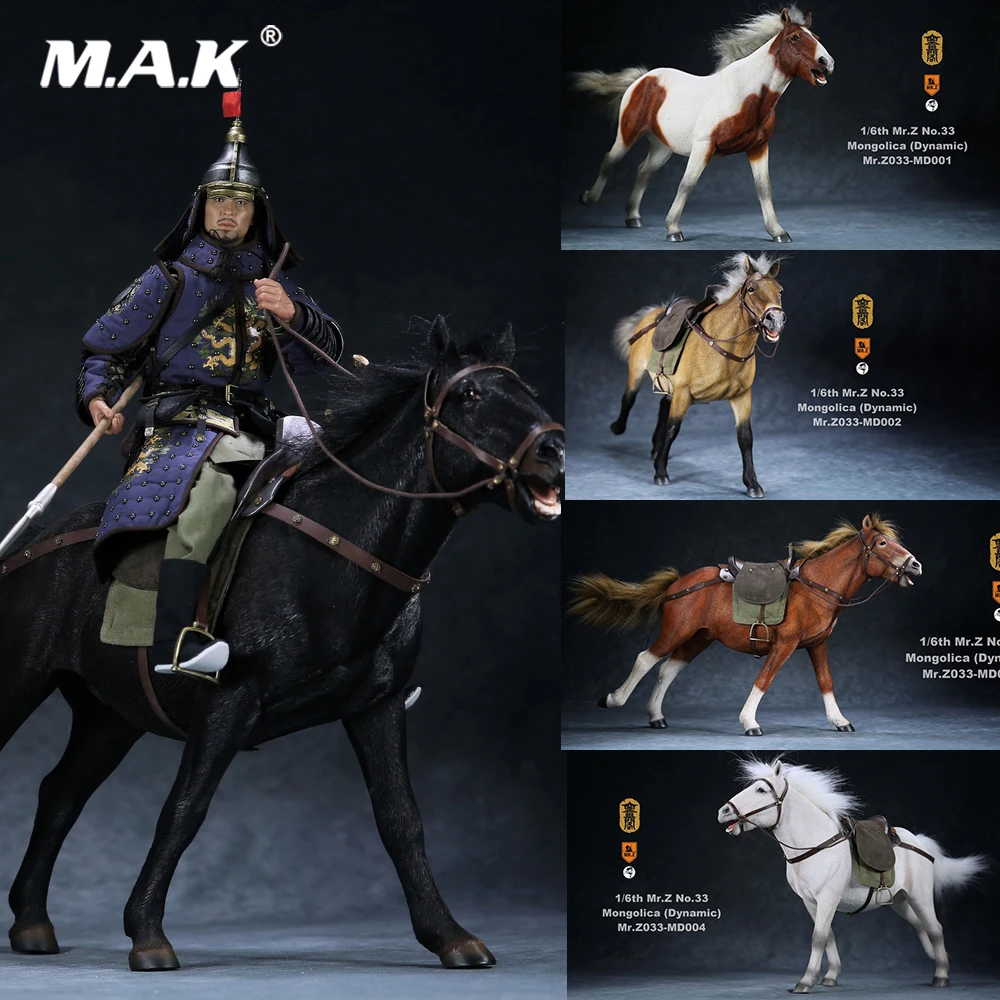 

RMZ033 1/6 Figure Scence Accessories Ancient War Horse Mongolica Horse Dynamic Posture Model with Accessories for 12'' Action