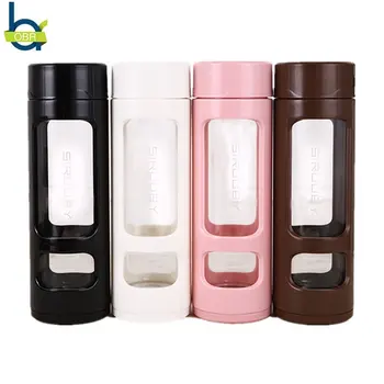 

OBR 400ml Portable Water Bottle With Tea Infuser Outdoor Travel Glass Leakproof Sport Drink Protein Shaker Bottle Drinkware