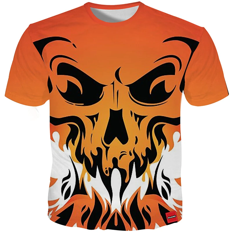 Мужская футболка с 3D принтом черепа размеры до 5XL|street wear|men tshirtdesigner tshirt |